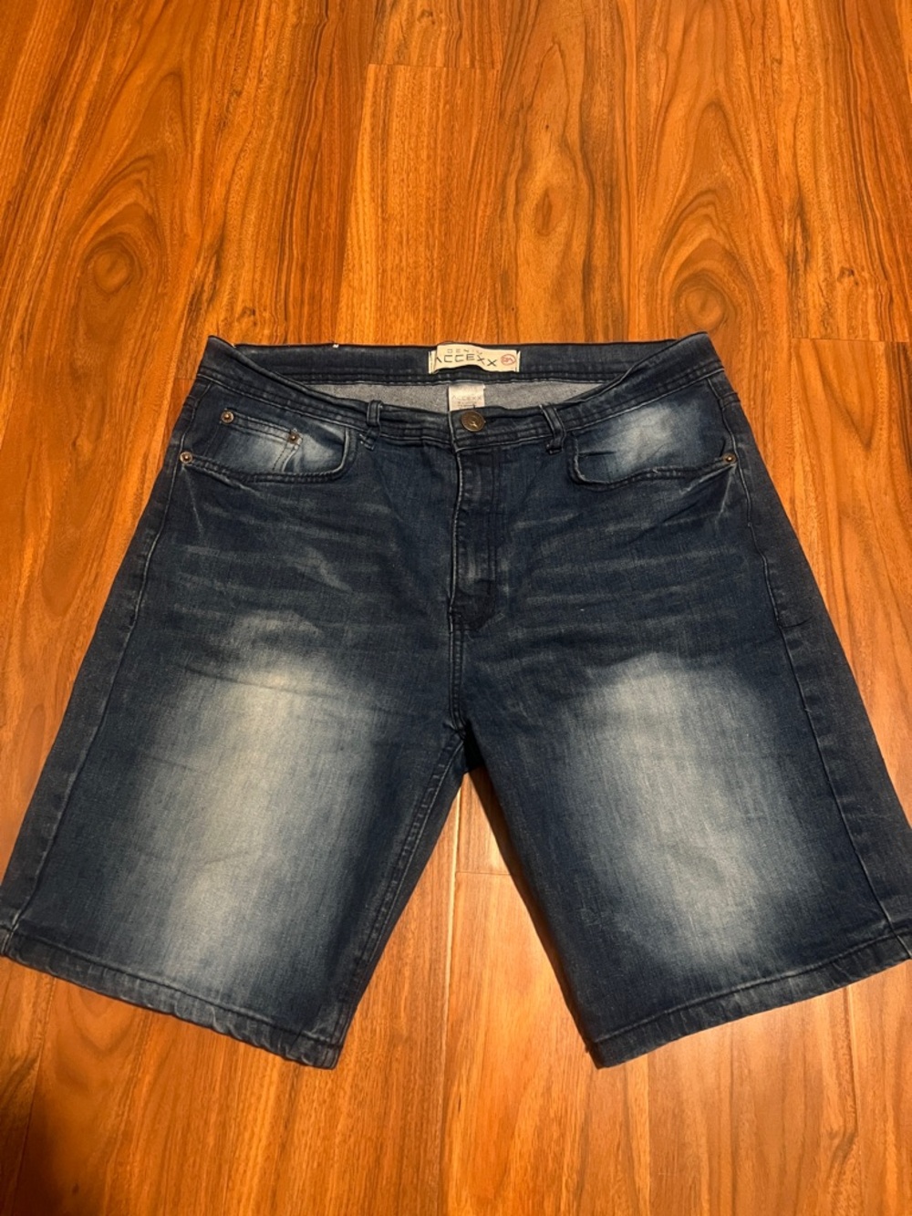 Men's Washed Indigo Denim Shorts - Casual Summer Staple